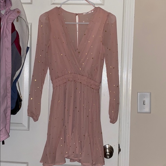 Pink dress with gold stars - Picture 7 of 7
